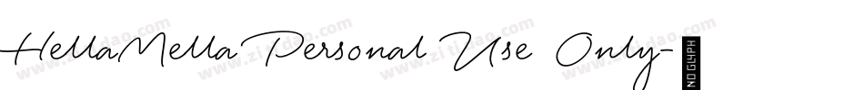 HellaMella Personal Use Only字体转换